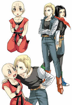 Female Krillin and the twins