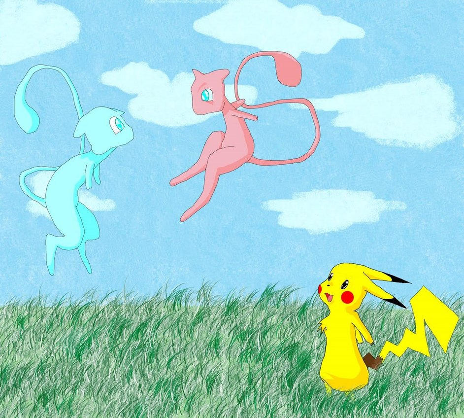 Mew Meets Mew And Pikachu by ChrolloDeitrich on DeviantArt