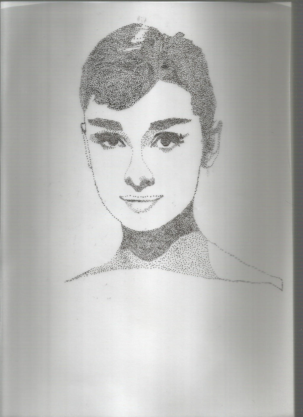 Audrey Hepburn Dotted Art