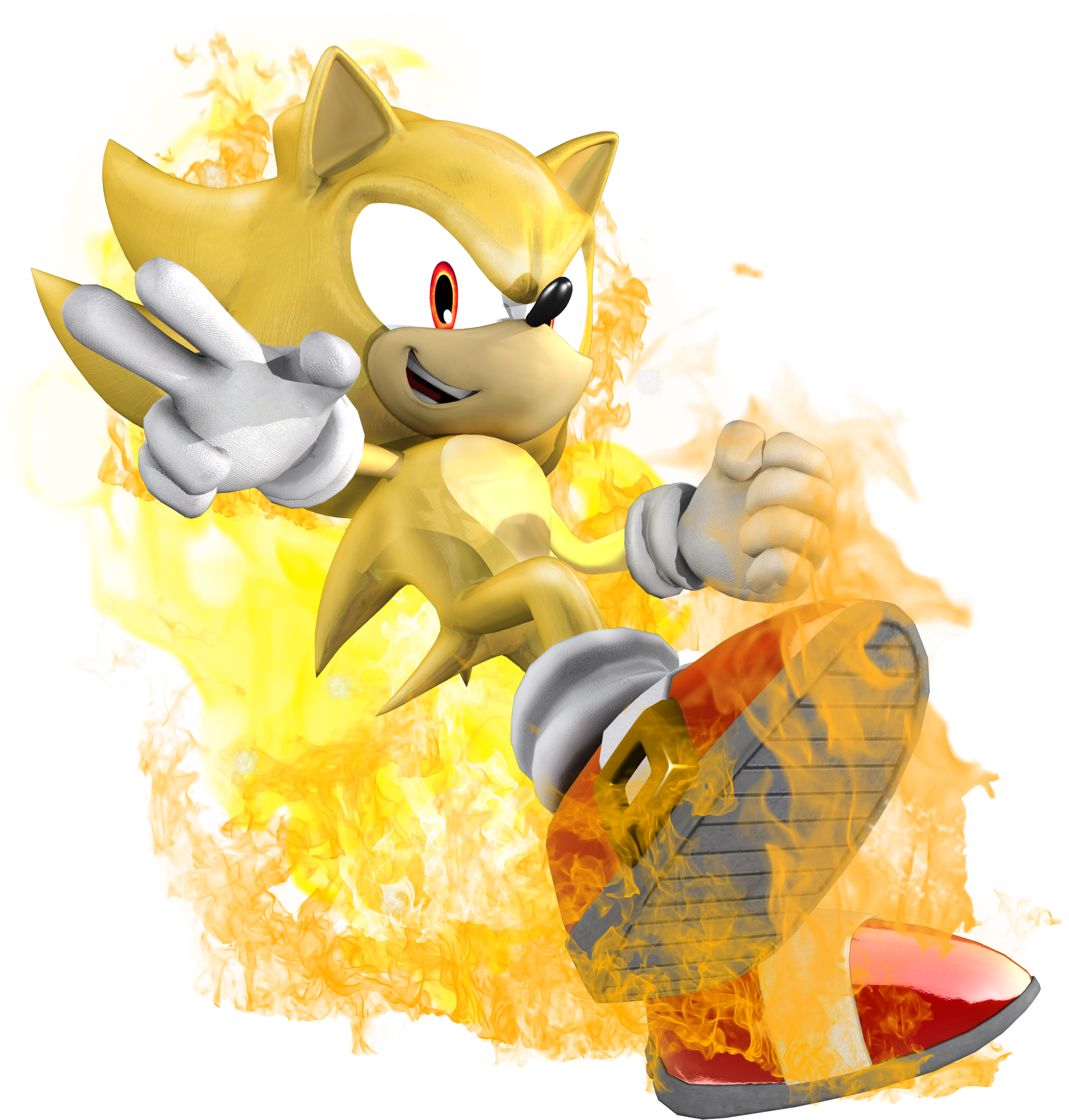 Super Sonic Render by ThatGiygasDoe on DeviantArt