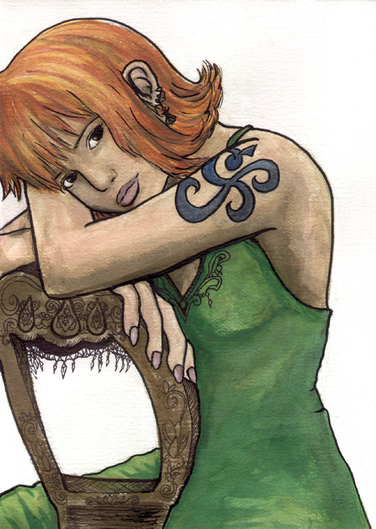 Nami WaterColor Portrait