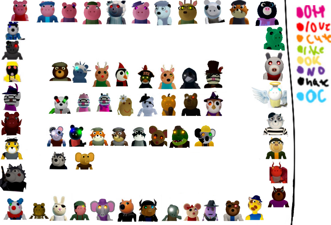 Create a Piggy All Characters/Skins (Update Piggy Book 2) Tier