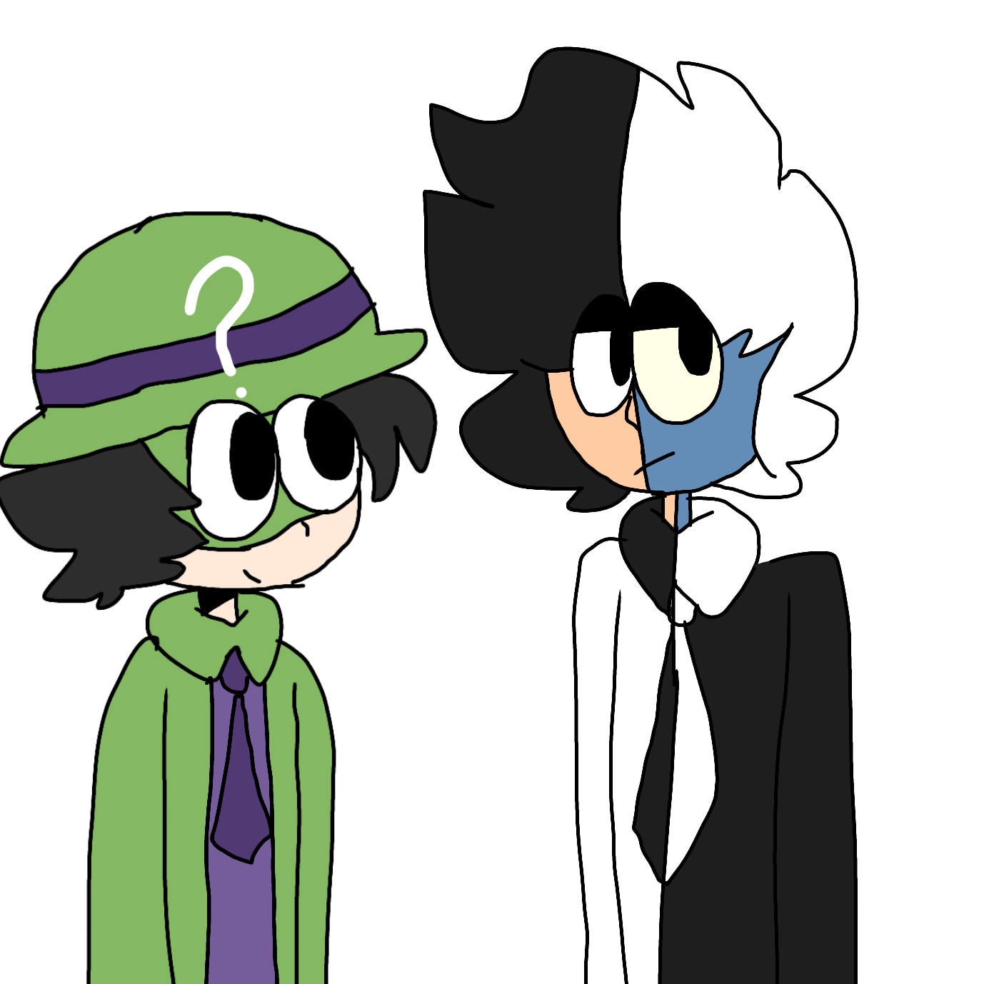 Two Face x Riddler (Art trade) by 2CherrySakura2 on DeviantArt