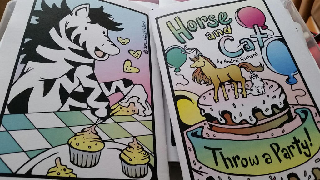 Horse and Cat Throw a Party minicomic for DCAF