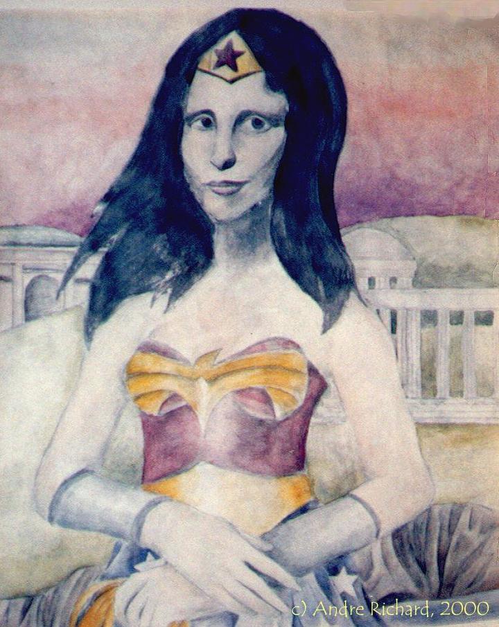 Mona Lisa as Wonder Woman