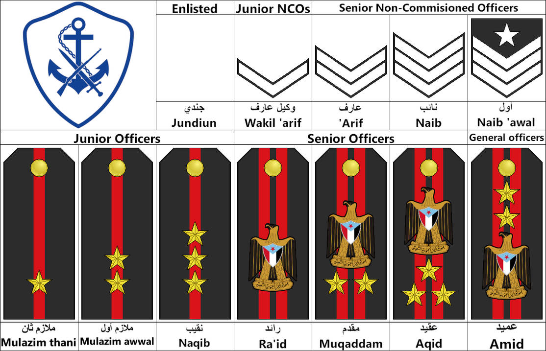 Navy Rank Insignia Democratic Yemen by FedayeenFrieren on DeviantArt