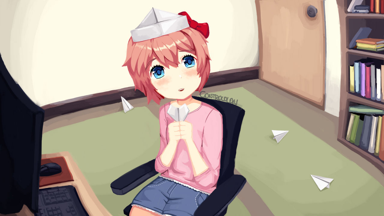DDLC Sayori In A Paper Hat Re Coded By Contrololon On DeviantArt ddlc-sayori-in-a-paper-hat-re-coded-by-contrololon-on-deviantart