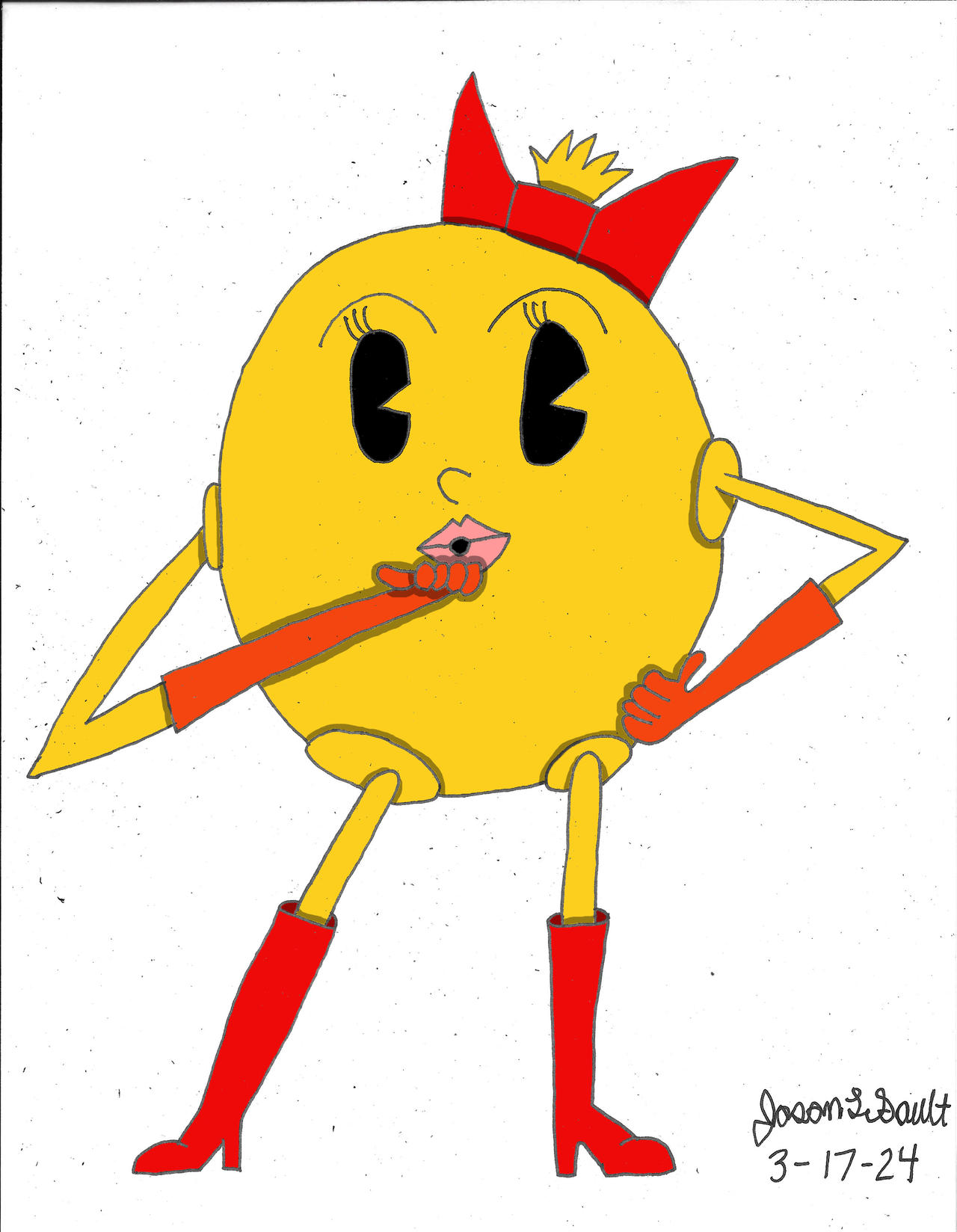 Ms Pac Man the Original Video Game Herione by EMaster2009 on DeviantArt