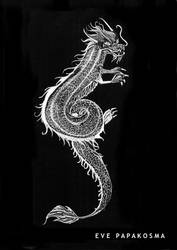 black and white dragon