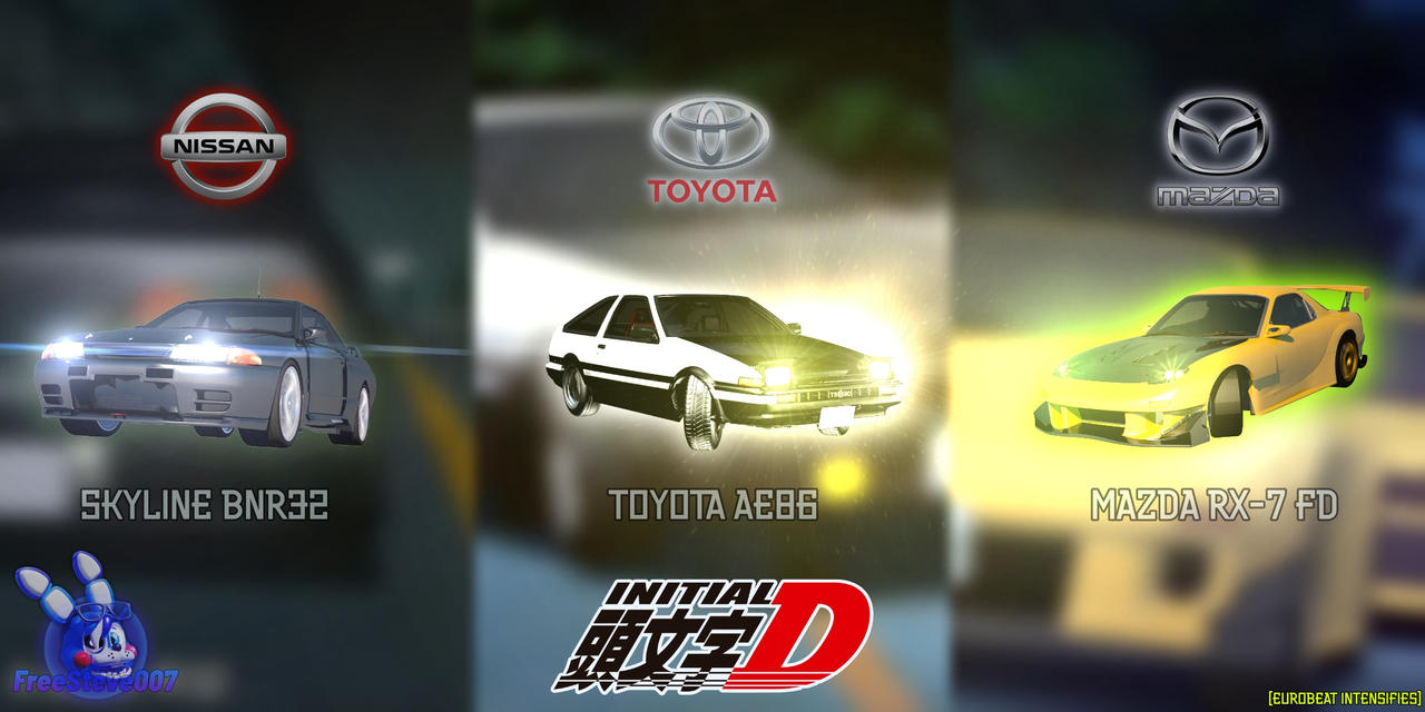 C4D) My Top 3 Favorite Cars In Initial D! by FreeSteve007 on DeviantArt