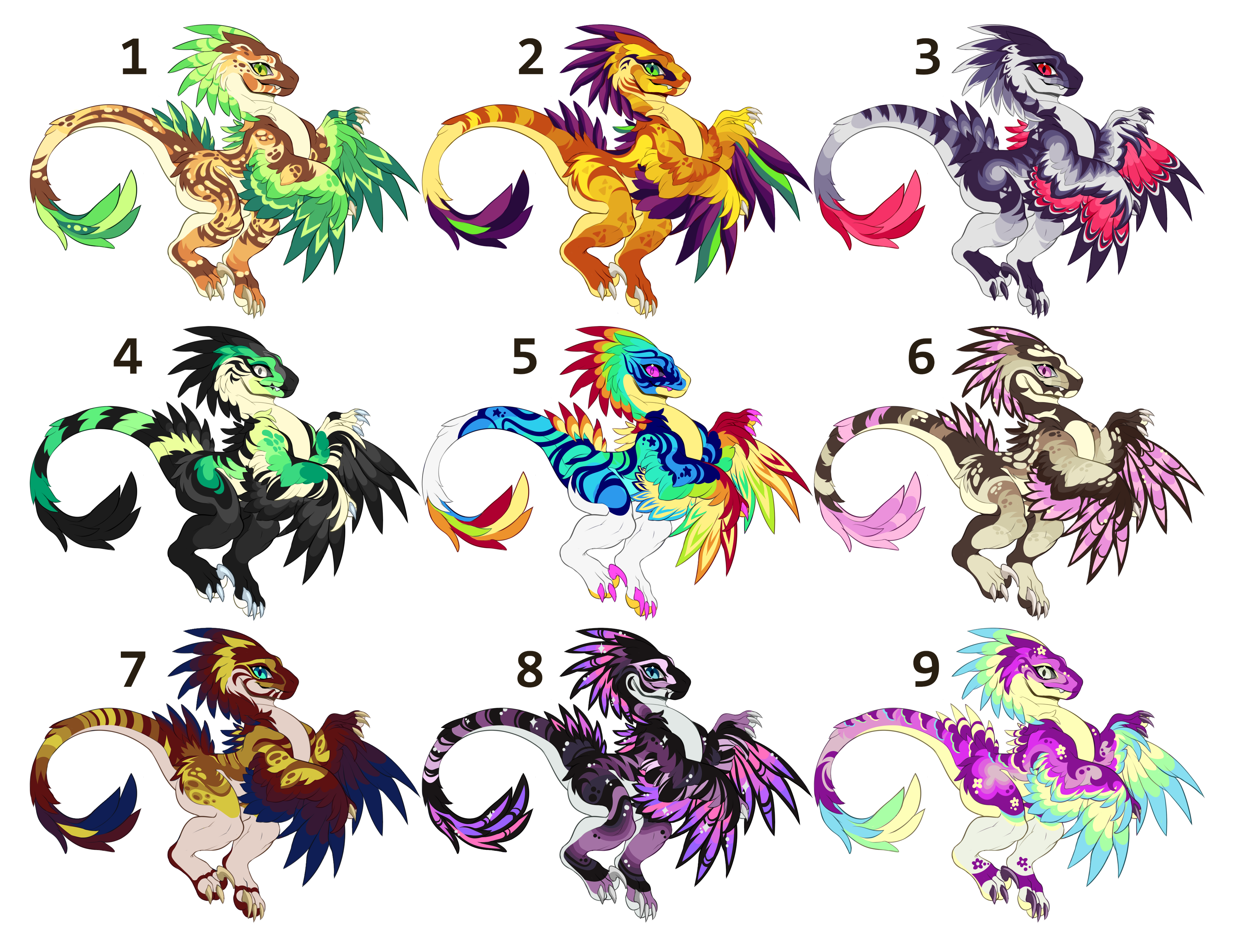 Colorful Avatar Raptors Raptor Adopts Set Price | OPEN 5/9 by GeoNN on DeviantArt