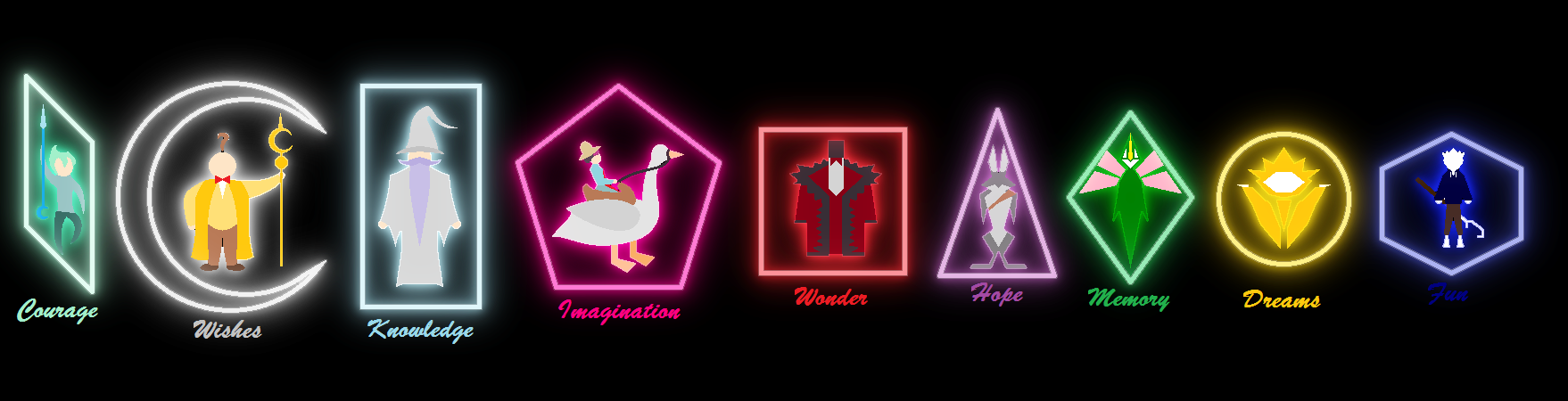 Rise of the Guardians of Childhood - Crests V2 by Tanglemorph-wanderer