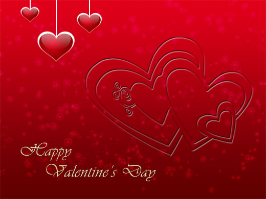 Valentine's day card psd