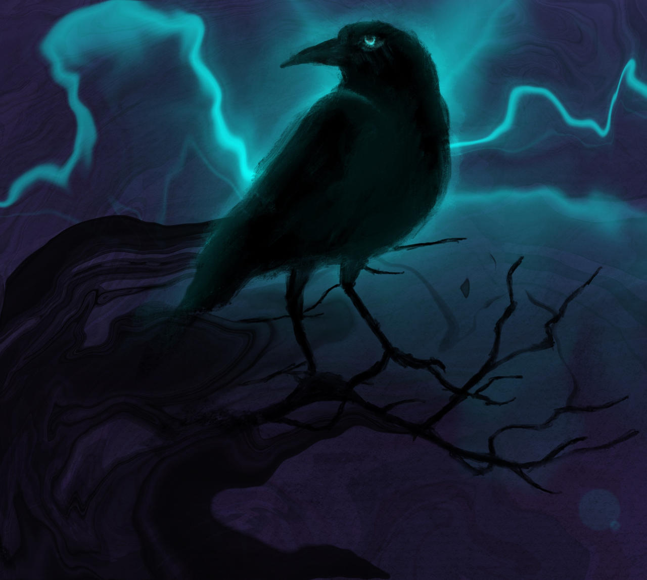 Raven in the night by IvyBritlerArt on DeviantArt