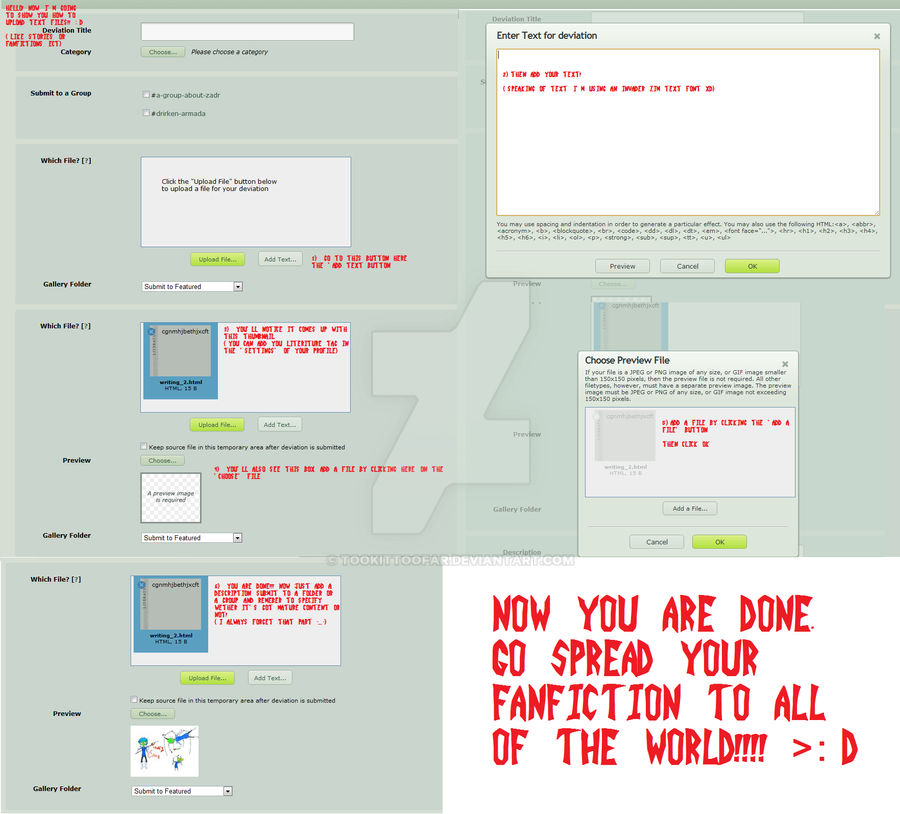 Uploading Text how to upload TEXT!! by tookittoofar on DeviantArt