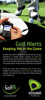 Etisalat Golf Alerts Flyer