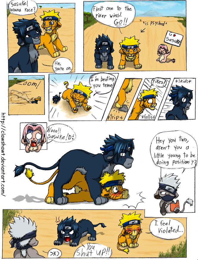 SasuNaru Lion comic YAY