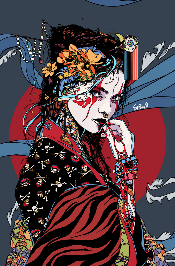 Traditional geisha by SyrowArt on DeviantArt