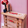 Shabby Chic Rose Dresser 1:12