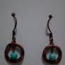 Copper Loop Turquoise Earrings