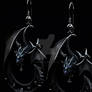 Black Dragon Moon Earrrings - Downloable Stock