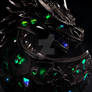 Black Dragon Ring with Shining Gems - Stock