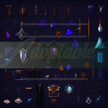 Exclusive Pack of Magical Items - RPG Icons Set