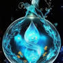 Water element Magica l Power - Stock image