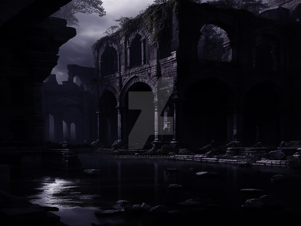 Abandoned Ruins - Background Stock by AiWitchCrafts on DeviantArt