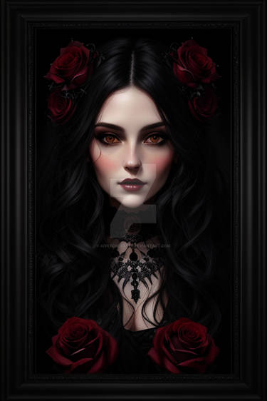 Dark Roses Gothic Lady Book Cover