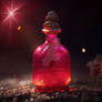Red Sparkles Glittlering Magic Bottle