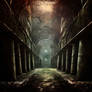 Dark Columns Gothic Fantasy Premade Background