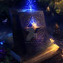 Magic Witchcraft Book Background STock