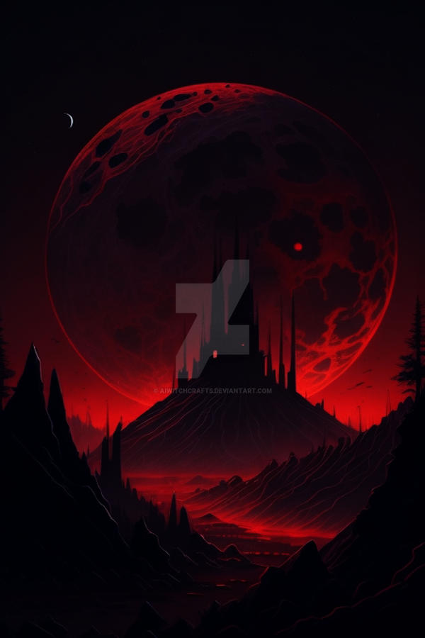 Bloody Moon LandScape 7k Premium Wallpaper by AiWitchCrafts on DeviantArt