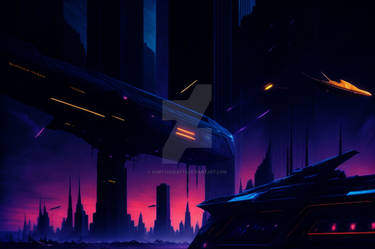2k Futuristic Cyberpunk City Landscape 001