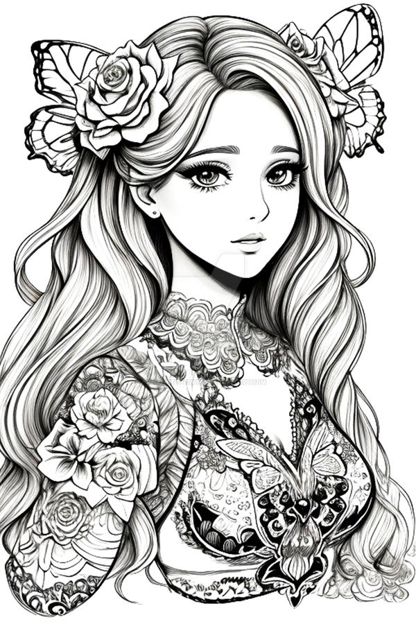 Coloring Pages Low Resolution Downloable ColoringPage Lineart 001 by AiWitchCrafts on DeviantArt