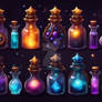 Set of magical Potion Bottles - Downloable Stock