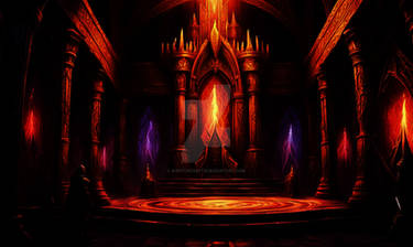 Throne Room Premade Background Stock 002