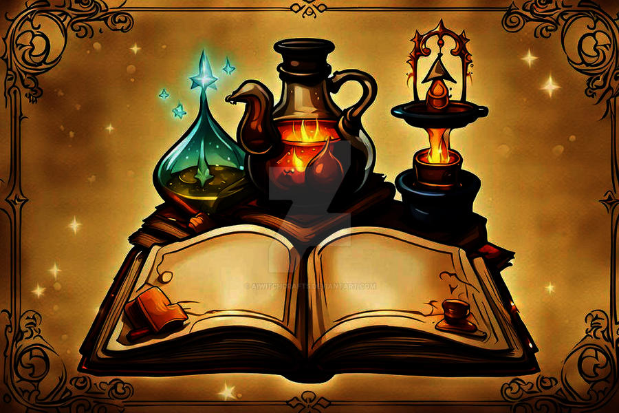 Fantasy Magical Open Book by AiWitchCrafts on DeviantArt