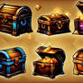 Magical Treasure Chests Icons Colection