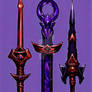 Purple magical Swords Set