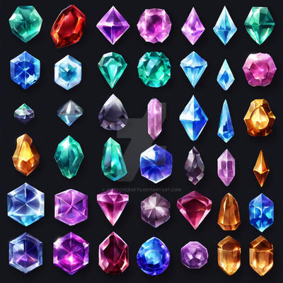 Fanatsy Gems Fantasy gems set 002 by AiWitchCrafts on DeviantArt
