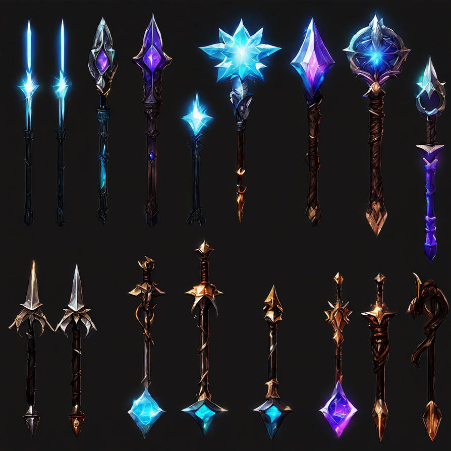 Magical Fantasy Weapons by AiWitchCrafts on DeviantArt