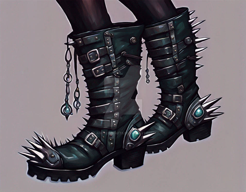 Gothic Boost Gothic Spiked Boots Design by AiWitchCrafts on DeviantArt
