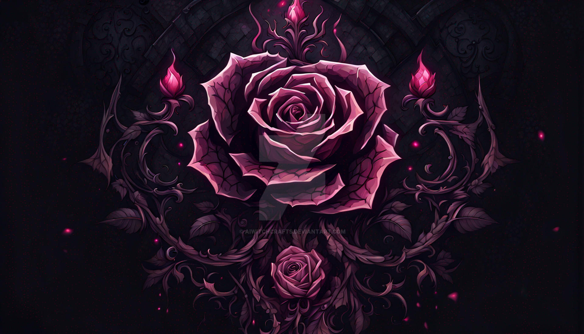 7k Dark Rose Gothic Wallpaper 001 by AiWitchCrafts on DeviantArt