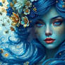 4k Lady with flowers 009