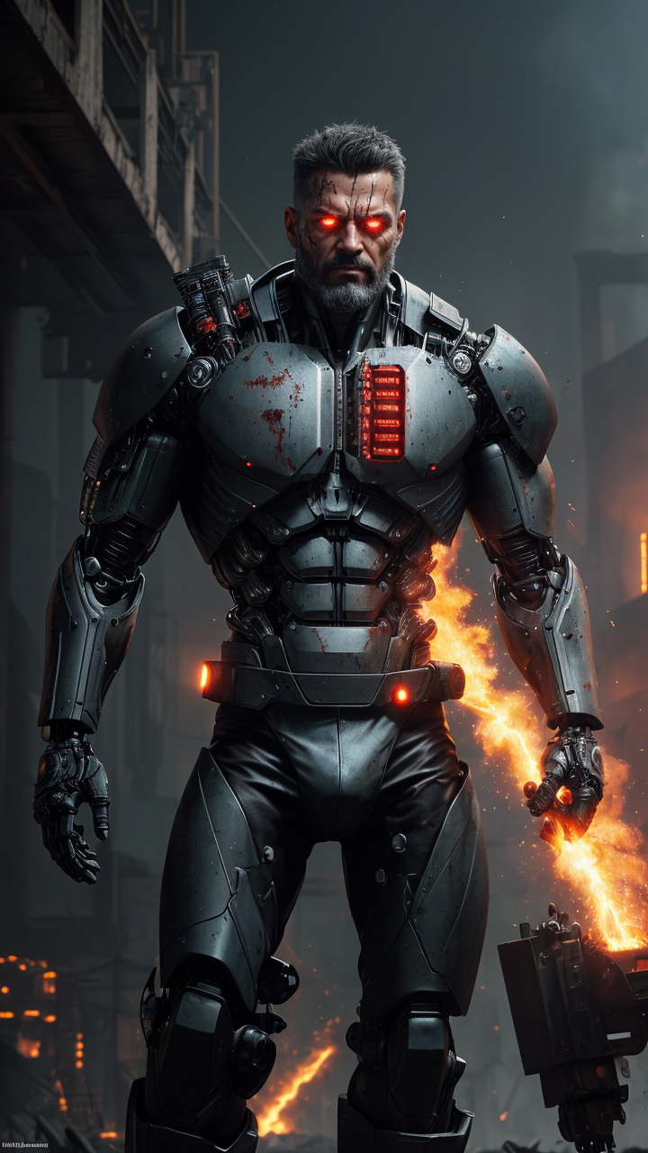Terminator Ai Character The Terminator - AI Art by Yuliang Wu by YuliangWuArtGallery on DeviantArt