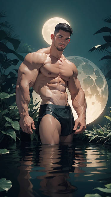 Pool Boy - AI Art by Yuliang Wu