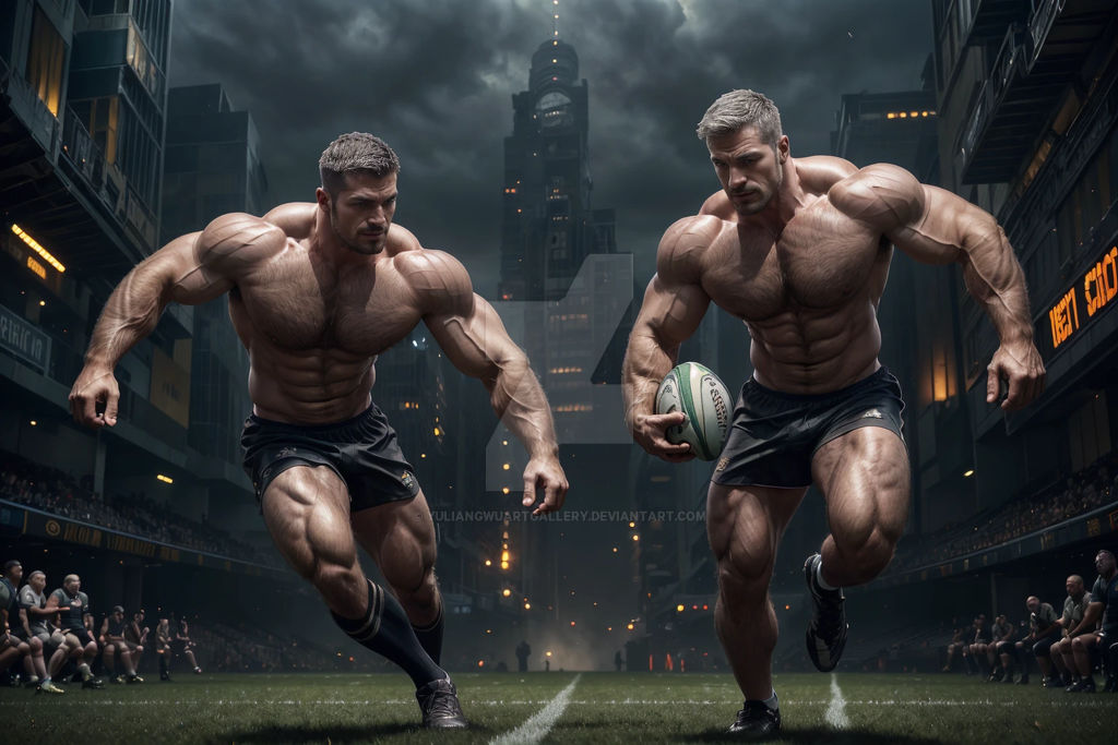 Tuff Rugby Tough Rugby Boys - AI Art by Yuliang Wu by YuliangWuArtGallery on ...