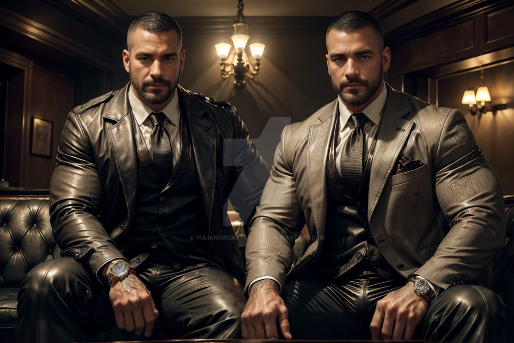 Two Hot Bodyguards - AI Art by Yuliang Wu by YuliangWuArtGallery on ...